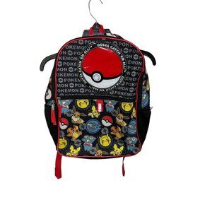 Bioworld Pokemon Kids' 16" Backpack Featuring Pikachu Eevee Charmander Unisex